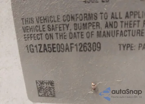 2010 Chevrolet Malibu Ls from USA, damaged, VIN 1G1ZA5E09AF126309
